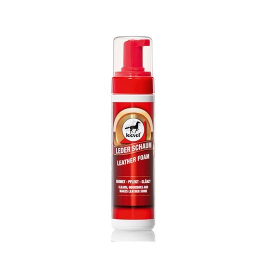 Mousse nettoyante et nourrissante cuir 2 en 1 200ml Leovet 