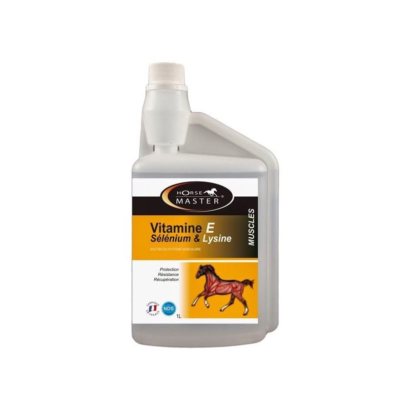 Vitamine E SeleniumLysine antioxydant liquide 1L Horse Master