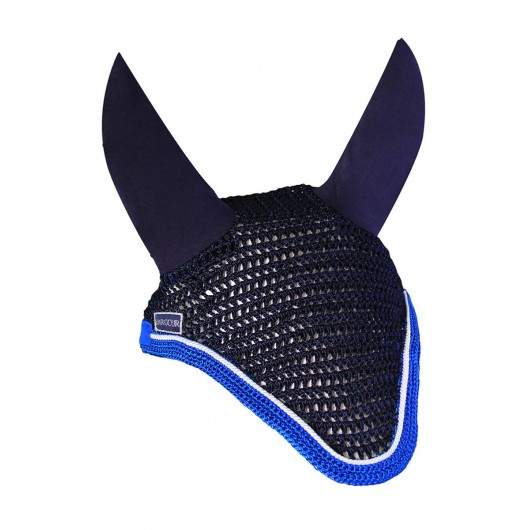 Bonnet anti-mouche cheval Diamant Rider Marine/bleu elec - Harcour - Equestra Bonnet anti-mouche cheval Diamant Rider Marine/bleu elec - Harcour - Equestra