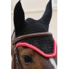 Bonnet anti-mouche cheval Diamant Rider Noir/rouge - Harcour - Equestra