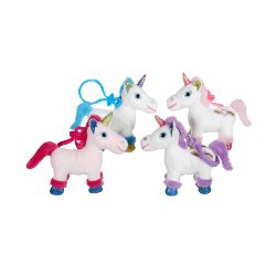 PENDENTIF PELUCHE LICORNE ( 11 cm ) WALDHAUSEN