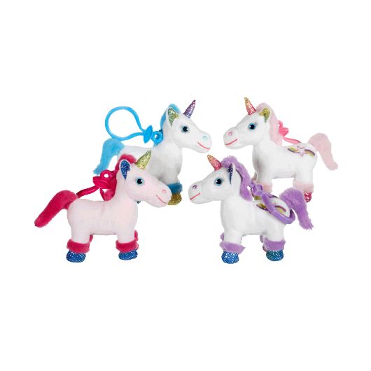 PENDENTIF PELUCHE LICORNE ( 11 cm ) WALDHAUSEN