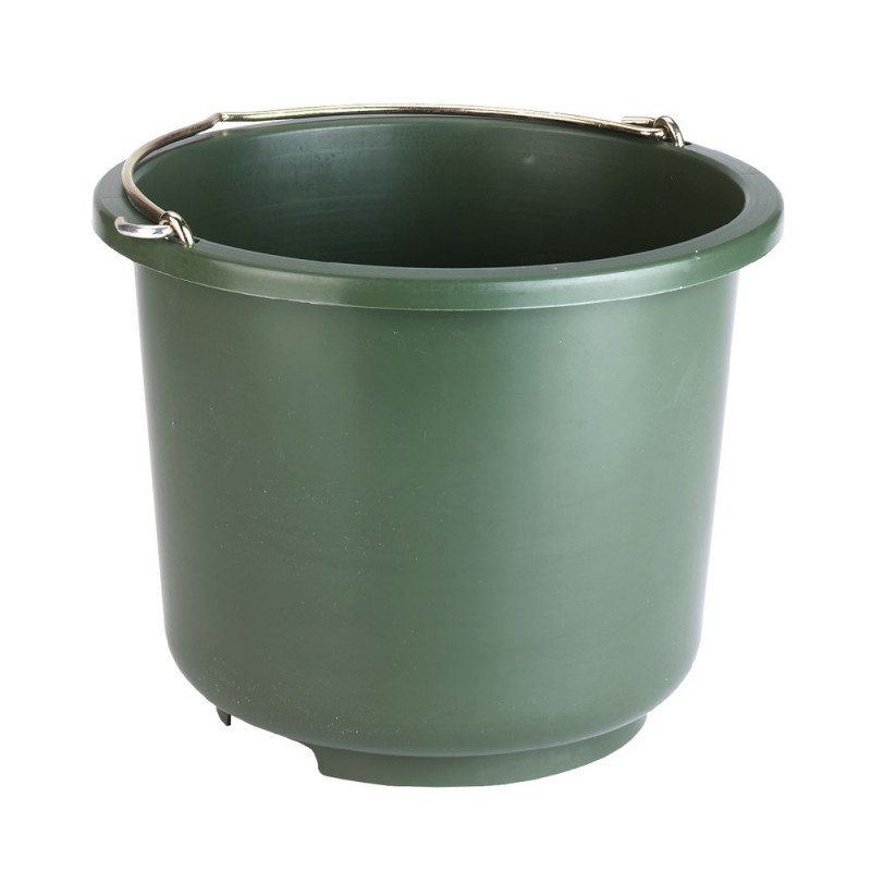 Seau d'écurie cheval robuste vert 12 L