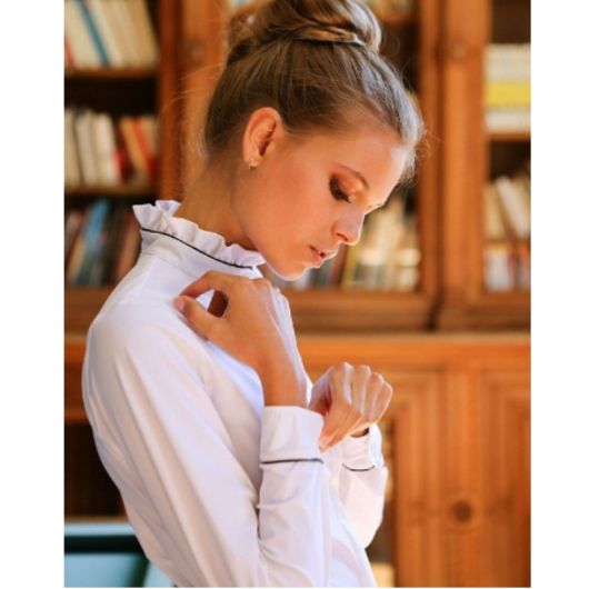 Chemise de concours femme body manches longues Kamilia - Oscar et Gabrielle Chemise de concours femme body manches longues Kamilia - Oscar et Gabrielle