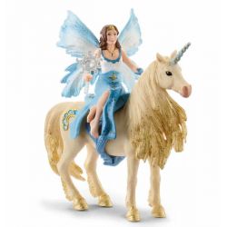 Figurine Eleya sur licorne dorée - Schleich