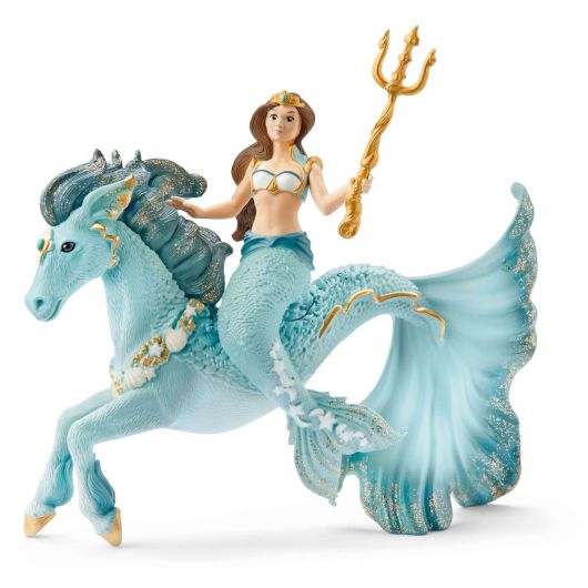Figurine sirène Eleya sur cheval de mer - Schleich Figurine sirène Eleya sur cheval de mer - Schleich