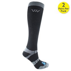 Chaussettes équitation hautes bambou thermorégulantes x 2 - Woof Wear