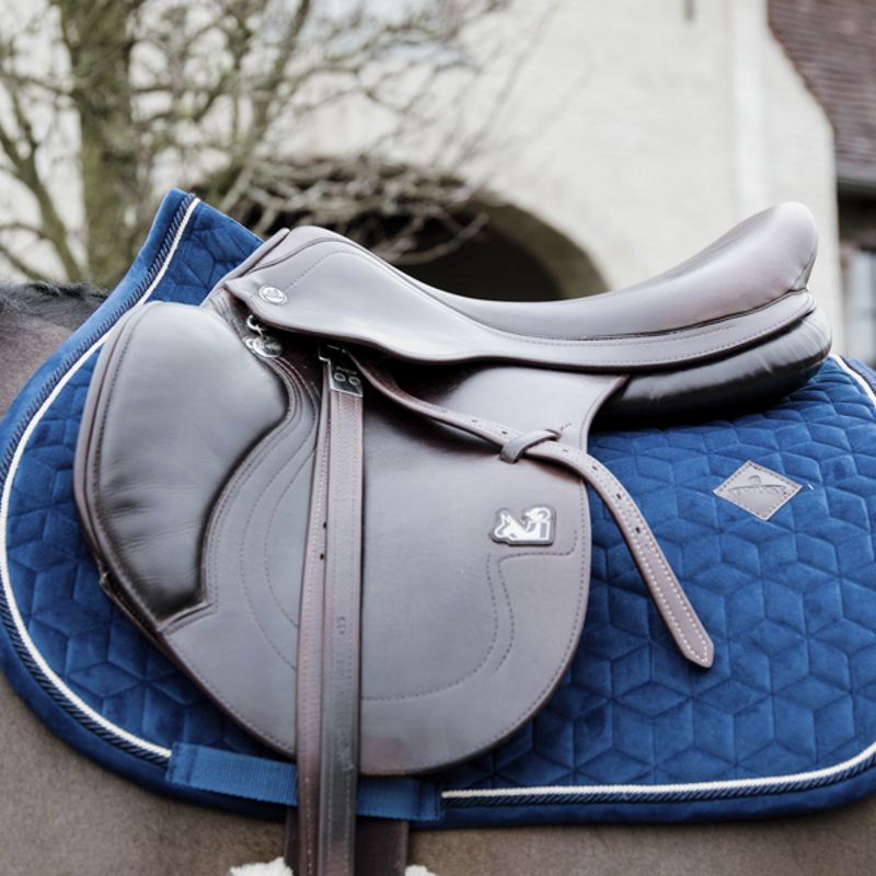 Tapis de selle cheval en velours Velvet Basic - Kentucky