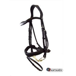 Bridon cuir muserolle combinée large dressage Signature - Antarès