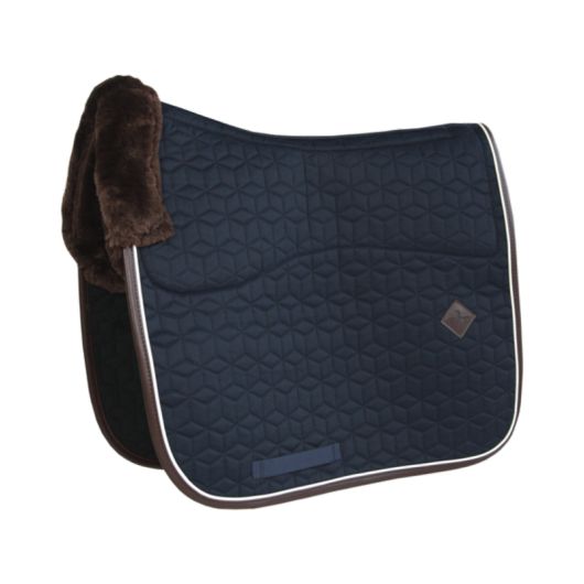 Tapis de selle avec amortisseur en mouton Skin Friendly matellassage en étoiles - Kentucky 42468