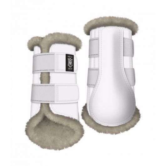 Guêtres de dressage cheval doublées en mouton antérieurs personnalisables - Mattes 