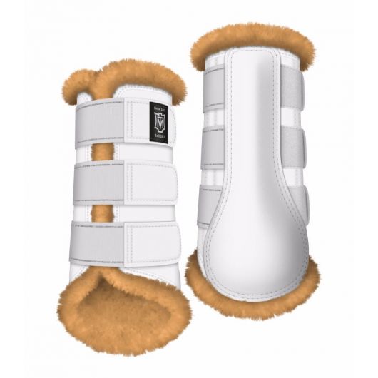 Guêtres de dressage cheval doublées en mouton postérieurs personnalisables - Mattes