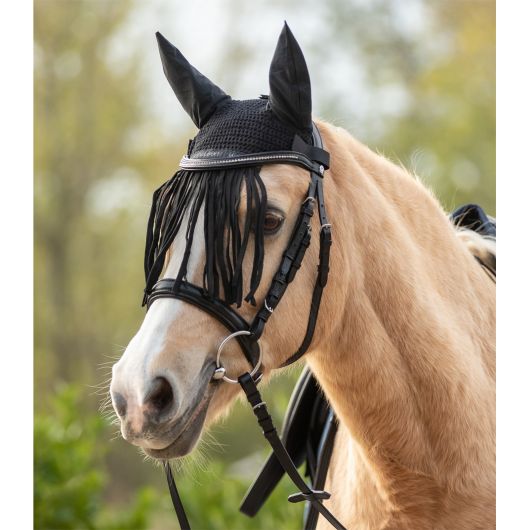 Bonnet anti-mouche cheval à franges - Waldhausen Bonnet anti-mouche cheval à franges - Waldhausen