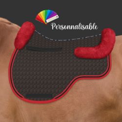 Tapis de selle cheval Eurofit avec amortisseur en mouton personnalisable - Mattes 