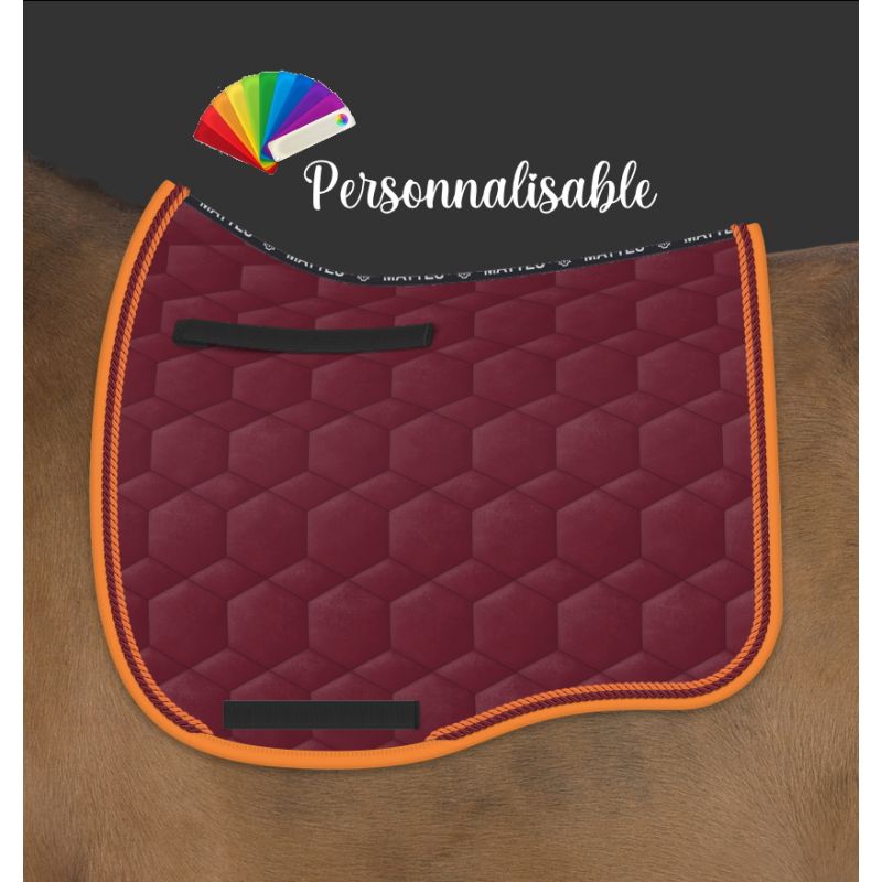 Tapis de selle Eurofit en velours personnalisable Mattes MATTES Tapis de selle classiques