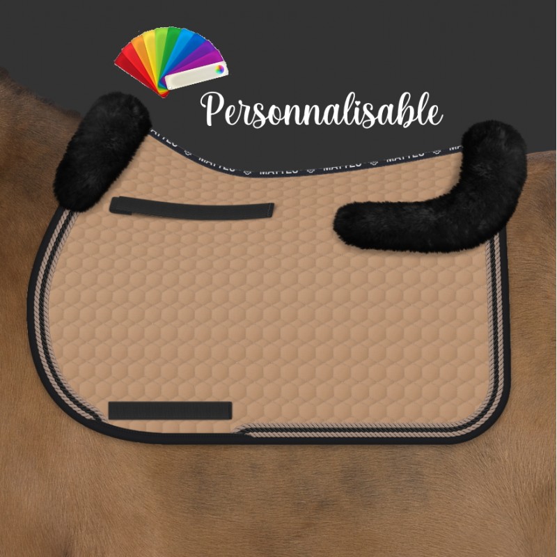 Tapis forme de selle cheval avec amortisseur mouton