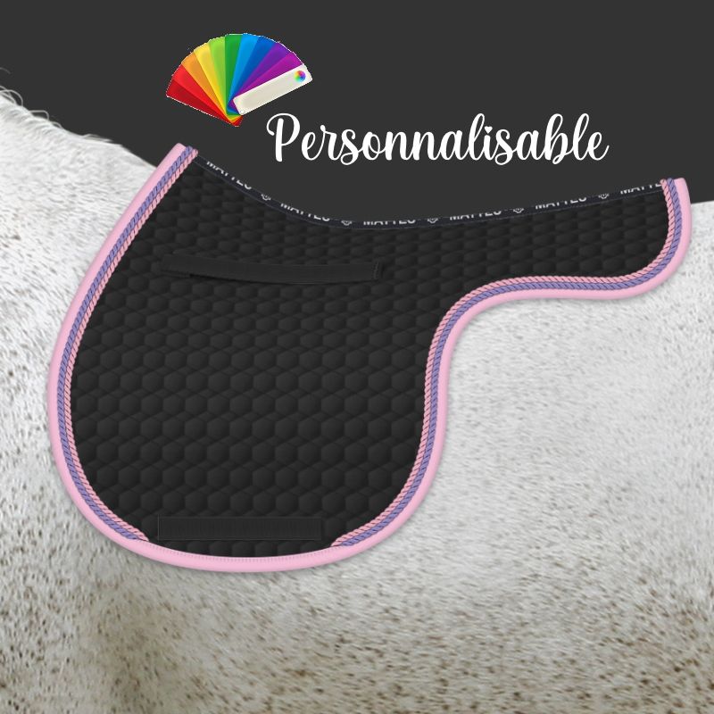 Tapis en forme de selle cheval personnalisable Mattes Equestra