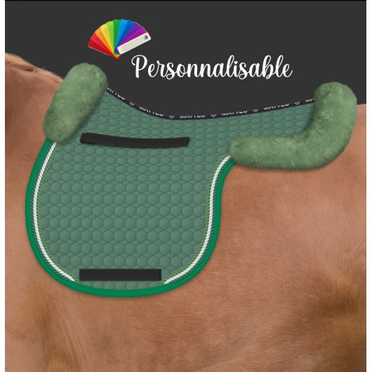 Tapis en forme de selle cheval avec amortisseur en mouton personnalisable - Mattes