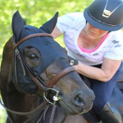 Masque cheval relaxant avec oreilles - Technologie Titane Liquide - Fenwick