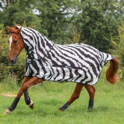 Chemise anti-mouche cheval Buzz off Zebra couvre cou détachable - Bucas 