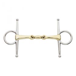 Mors à aiguilles cheval double brisure canons pleins Cupris - Kavalkade 