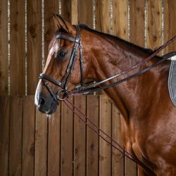Rênes allemandes cuir et nylon cheval Working Collection - Dyon