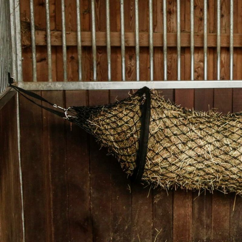 2 Filets à Foin Slow Feed Pour Cheval, Vache, Chèvre - Grand Format 31,5x35,4 Cm Avec Mousquetons