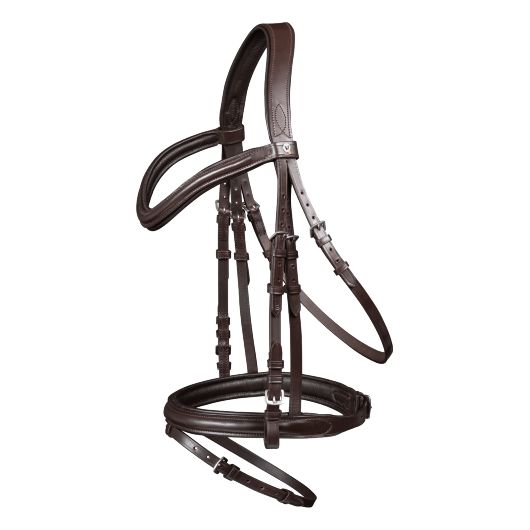 Bridon cuir muserolle combinée pull-back X-Line Chocolate - Waldhausen Bridon cuir muserolle combinée pull-back X-Line Chocolate - Waldhausen