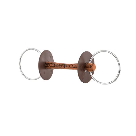 Mors deux anneaux en cuir canon doux - Beris Mors deux anneaux en cuir canon doux - Beris