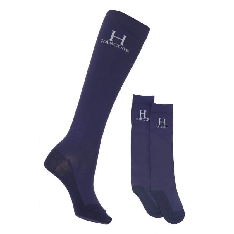 Chaussettes équitation Badminton x2 paires - Harcour 