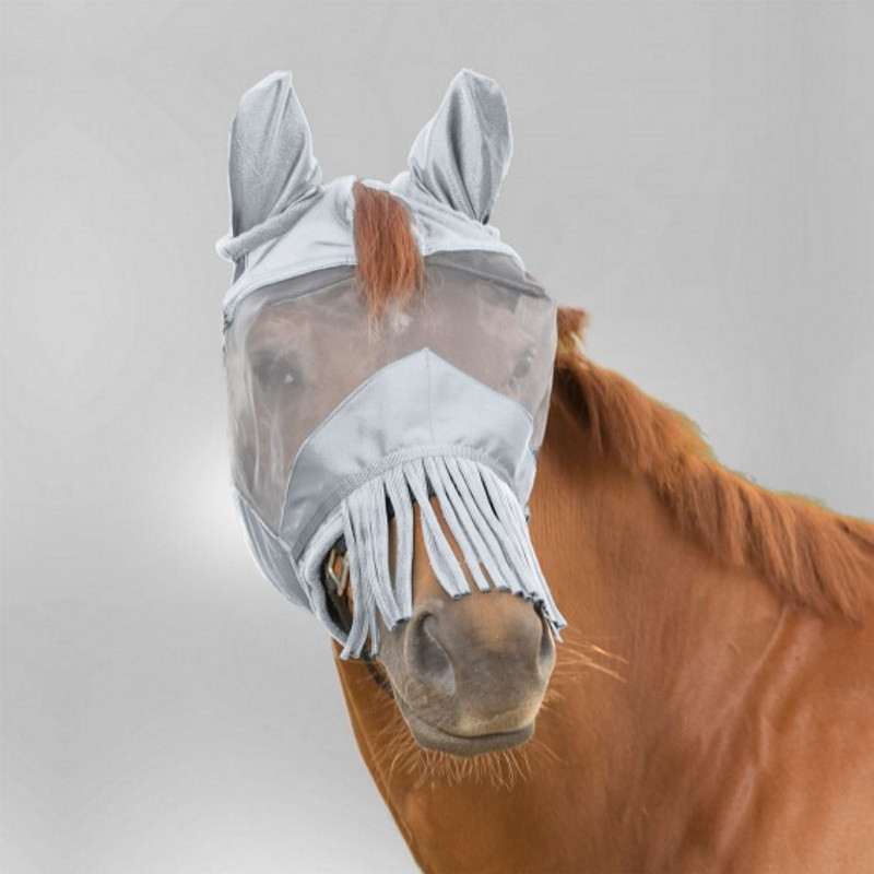Masque anti-mouche anti-UV cheval à franges Premium - Waldhausen