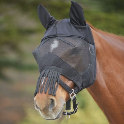 Masque anti-mouche anti-UV cheval à franges Premium - Waldhausen Masque anti-mouche anti-UV cheval à franges Premium - Waldhausen