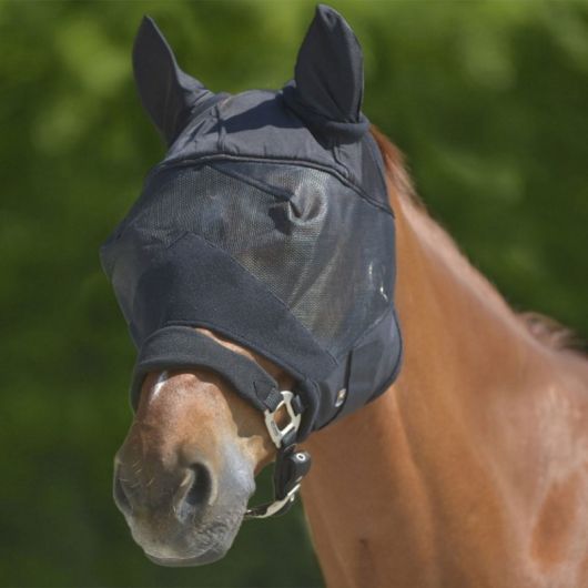 Masque anti-mouche cheval anti-UV avec oreilles Premium - Waldhausen