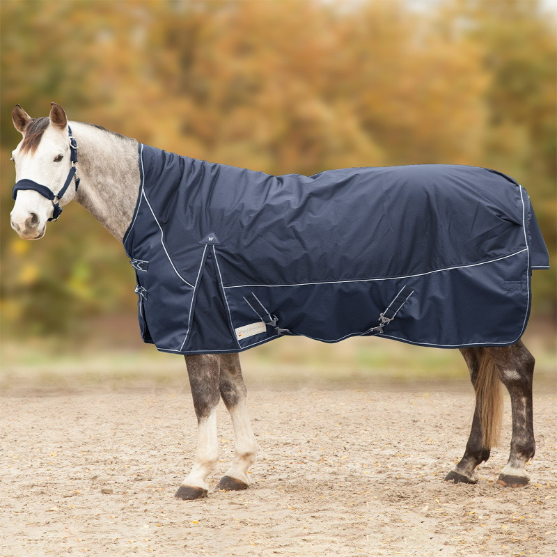 Couverture D'extérieur Nordic Pour Cheval - 300 G - Noir - 125 Cm - Tissu Ripstop Imperméable - Waldhausen