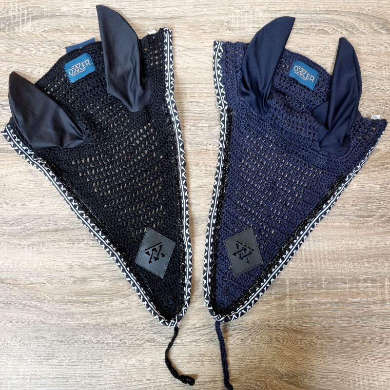 Compétition équestre : filet d'oreille pour cheval noir, bonnet tricoté anti -mouche, cache-oreilles de cheval, conçu pour l'entraînement du cheval Compétition équestre : filet d'oreille pour cheval noir, bonnet tricoté anti -mouche, cache-oreilles de cheval, conçu pour l'entraînement du cheval