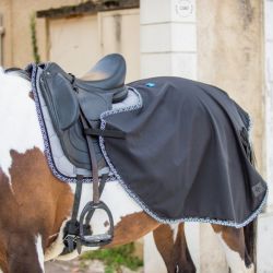 Couvre reins cheval Monogramme noir - Oxxer 