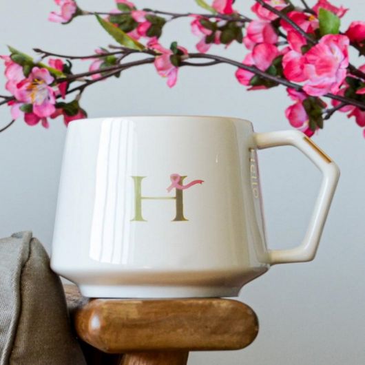 Mug Livia ruban Rose - Harcour Mug Livia ruban Rose - Harcour