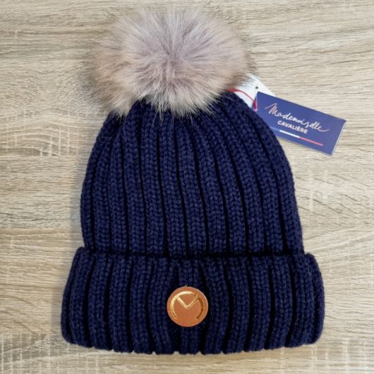 Bonnet équitation Pompon Gold - Mademoiselle Cavalière 