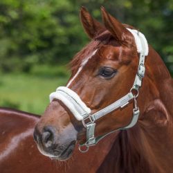 Licol cheval nylon fourrure et strass Elegant - Waldhausen