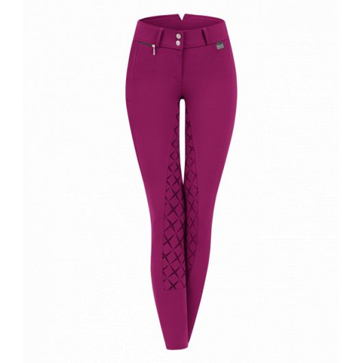 Pantalon équitation femme taille haute Micro Sport Silikon fond silicone - Elt