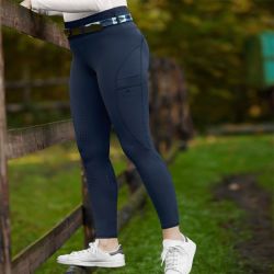 Legging équitation femme taille haute Hanna fond silicone - Elt