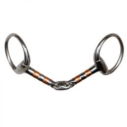Mors à olives double brisure cheval avec rouleaux en cuivre - Harry's Horse