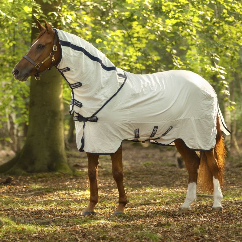 Chemise anti-mouche et anti-dermite cheval avec couvre cou Flybuster Natura Rambo - Horseware 