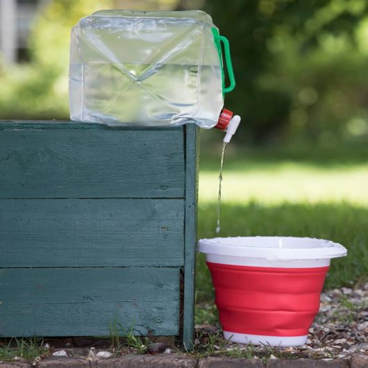 Bidon à eau pliable randonnée et concours 10L avec robinet - Waldhausen