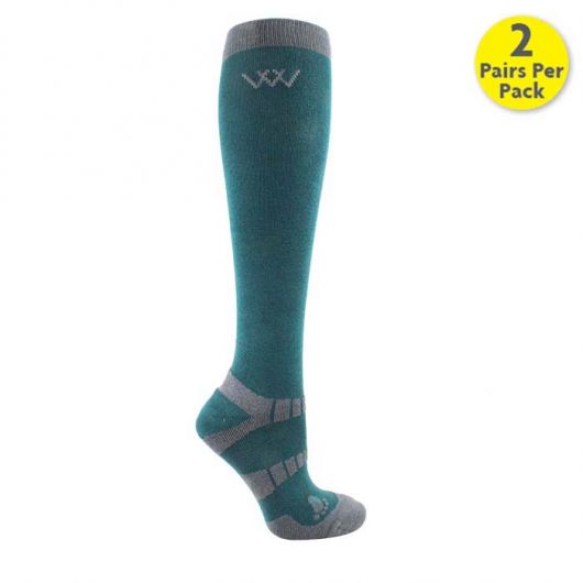 Chaussettes équitation hautes bambou thermorégulantes x 2 - Woof Wear