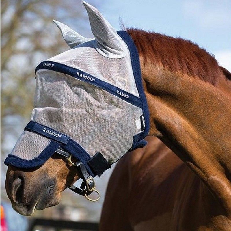 Masque Anti-mouches Harrison Howard CareMaster Pro – Protection UV, Maille Fine, Rembourrage Polaire, Forme Anatomique, Rouge XL
