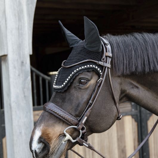 Bonnet anti-mouche cheval Wellington Big Stone and Pearl - Kentucky Horsewear Bonnet anti-mouche cheval Wellington Big Stone and Pearl - Kentucky Horsewear