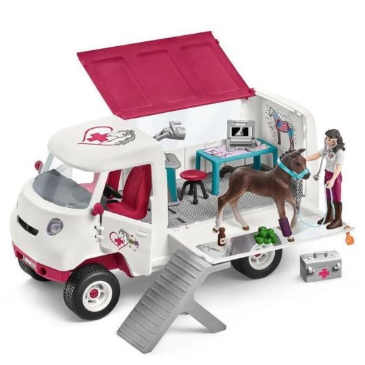 Camion vétérinaire mobile avec poulain - Schleich 