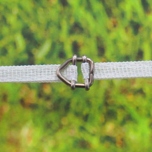Boucle de raccordement inox pour ruban clôture cheval - Speedrite Boucle de raccordement inox pour ruban clôture cheval - Speedrite
