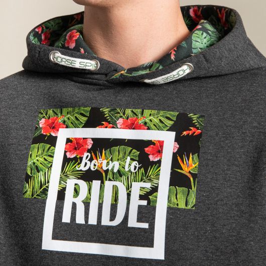 Sweat équitation homme Helsinki Born To Ride - Horse Spirit